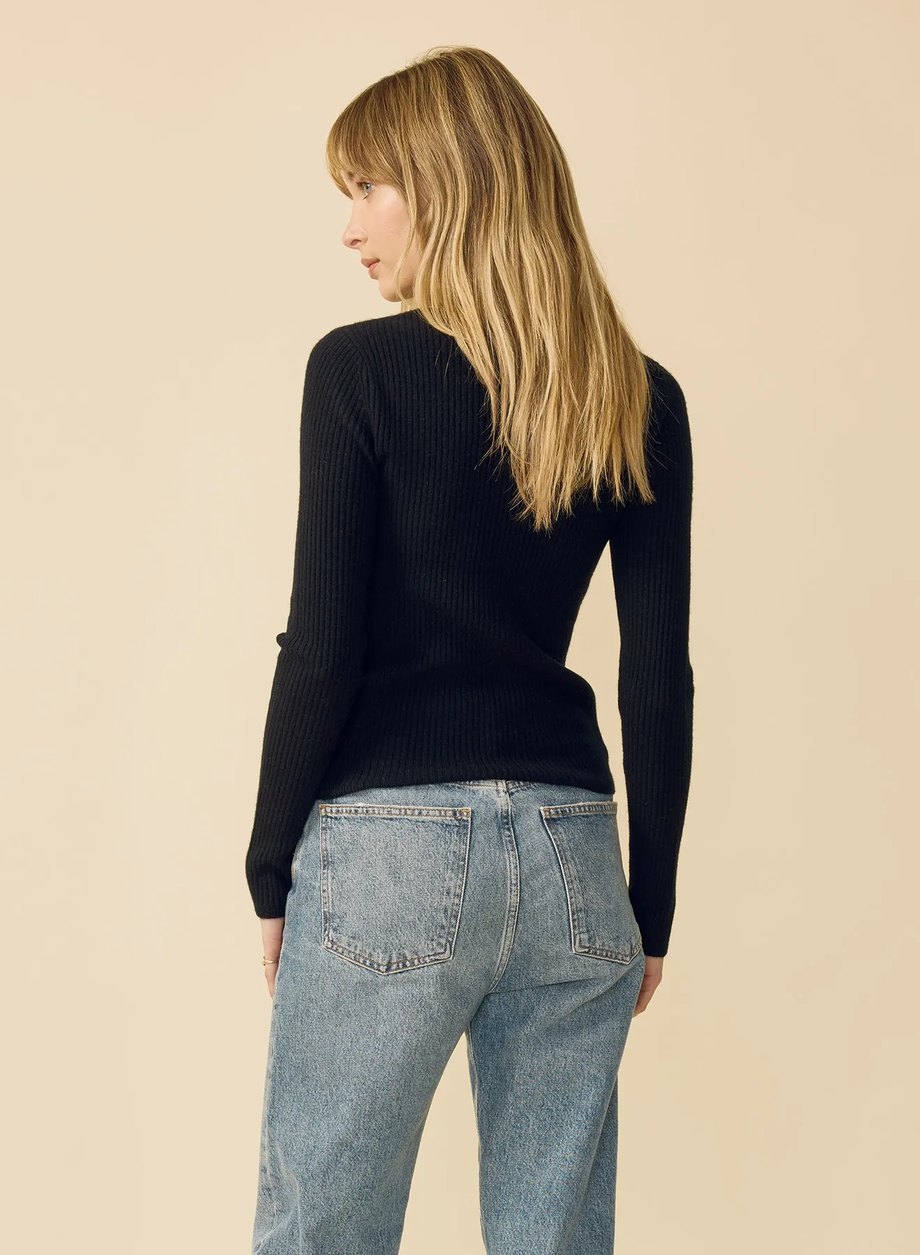 Piper Cashmere Pullover - Black