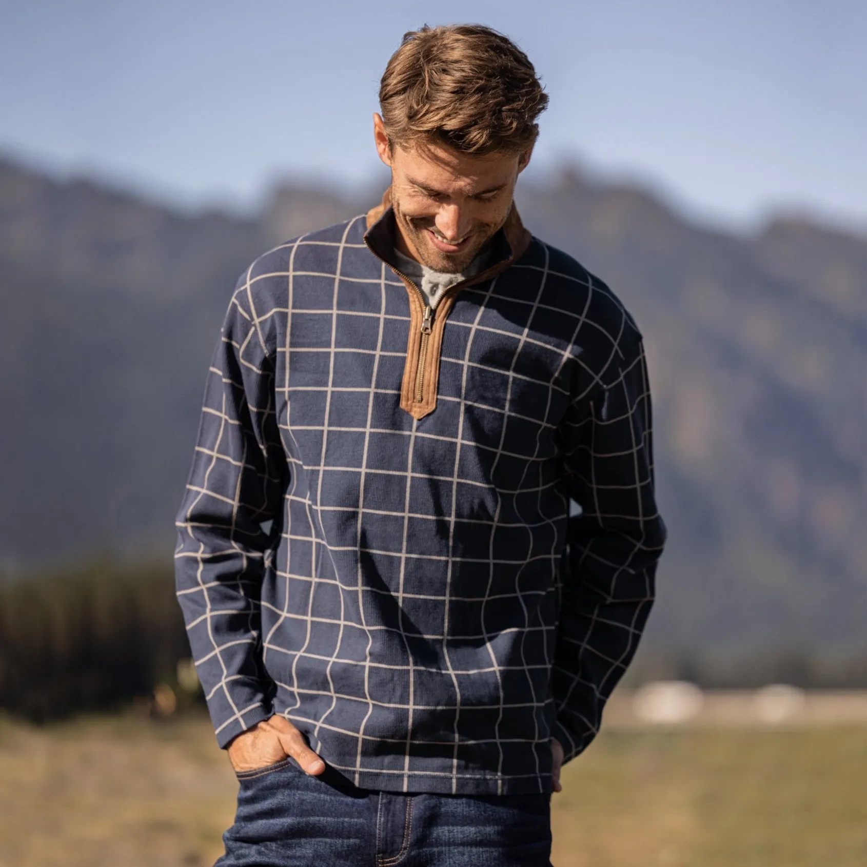 Platte Windowpane Pullover