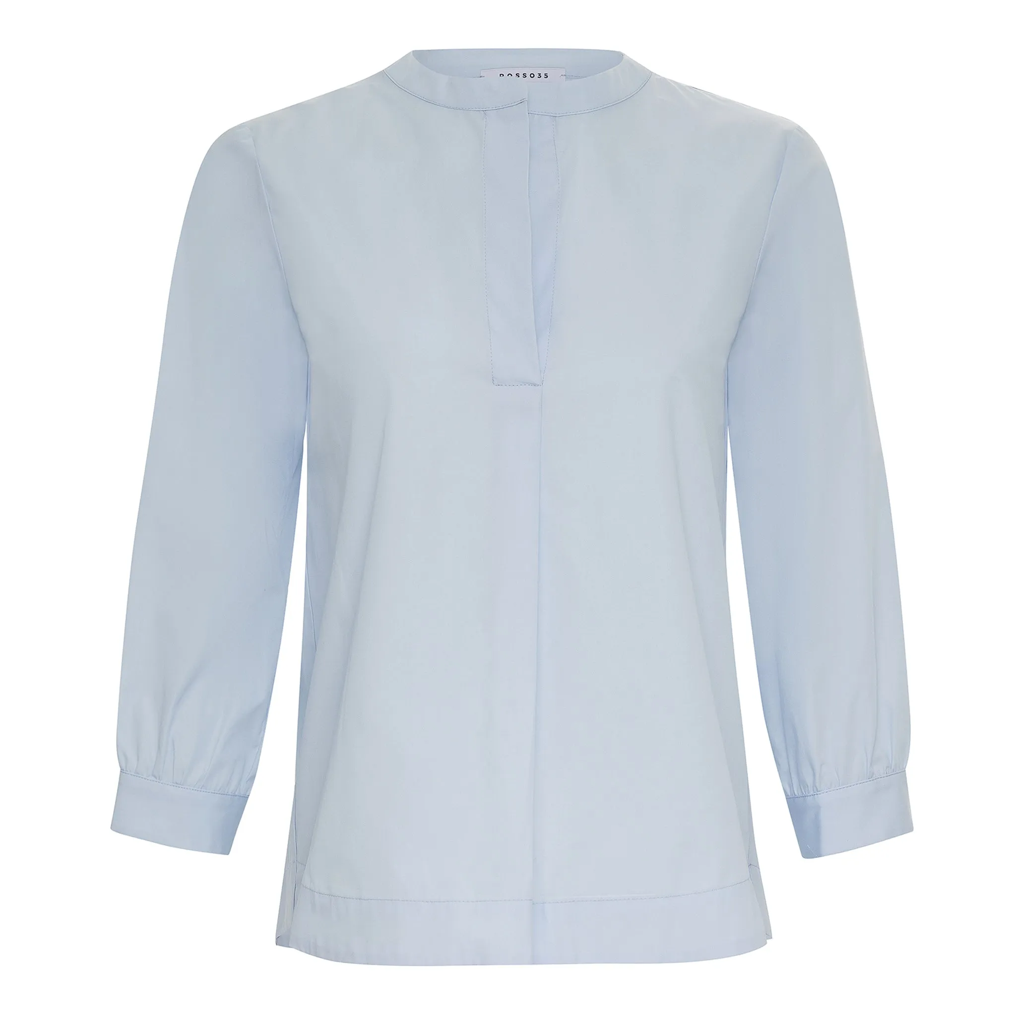 Poplin Top - Pale Blue