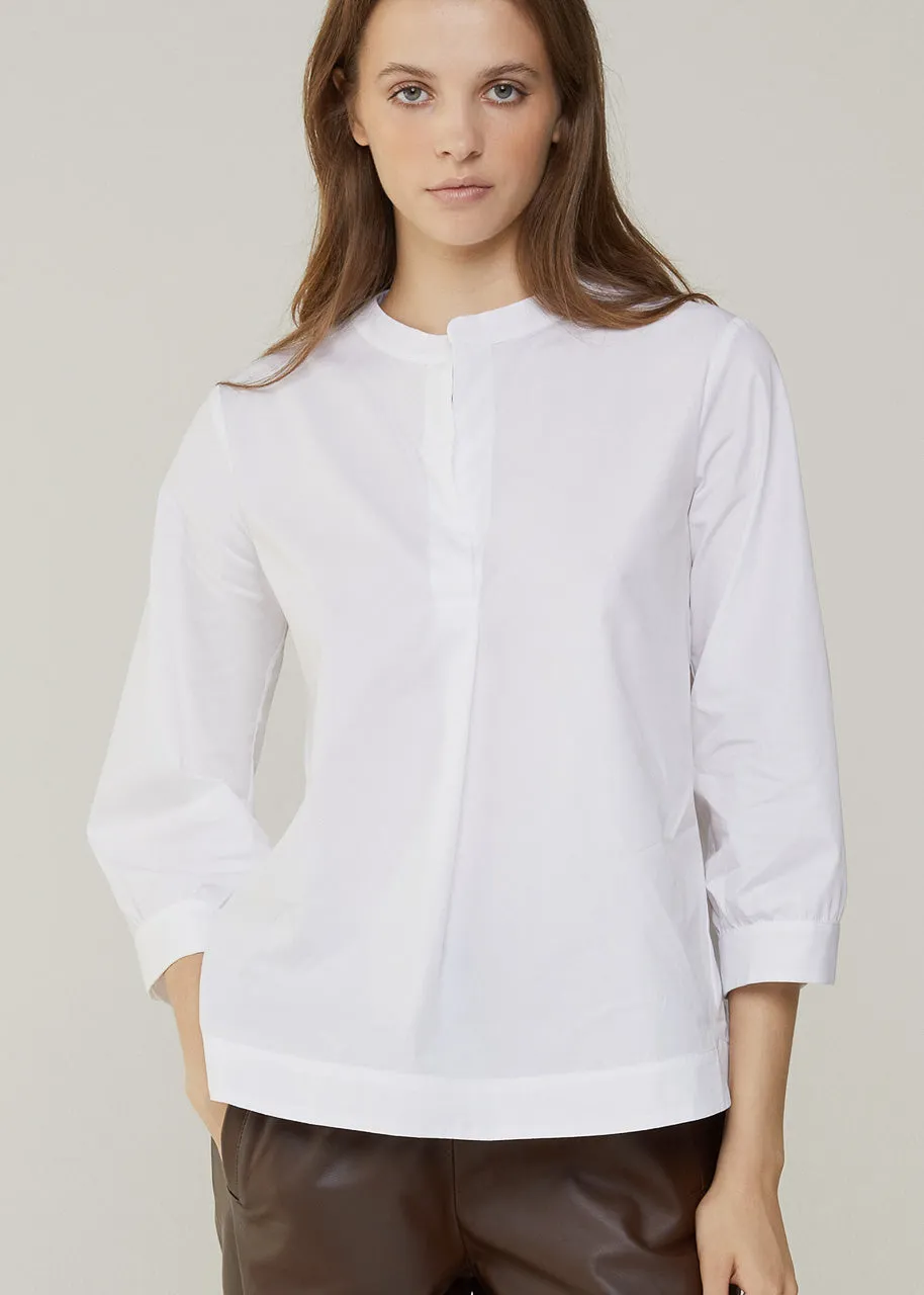 Poplin Top - Pale Blue