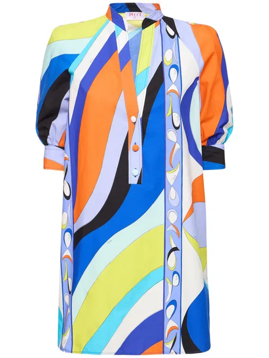 Pucci   Pesci printed cotton poplin mini dress 