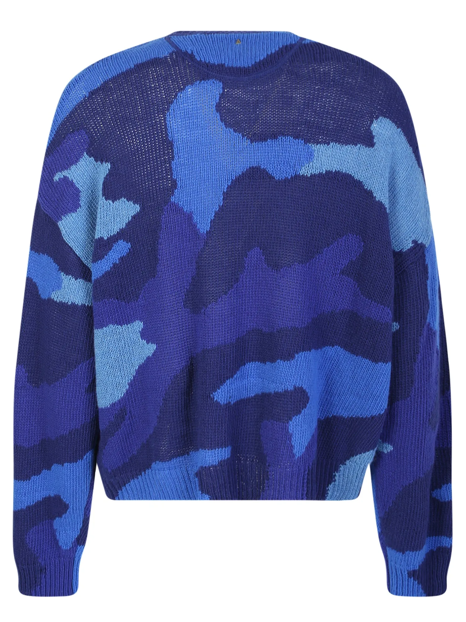 Pullover made of pure virgin wool with a camouflage pattern by Valentino