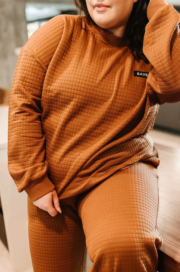 Quilted Pullover - Copper