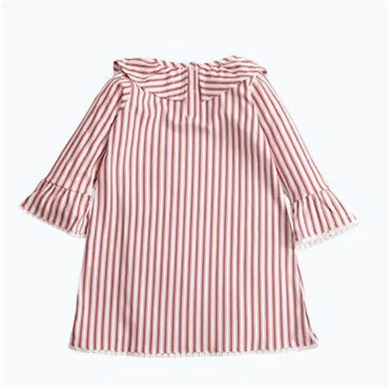 Reindeer Button Striped Dress