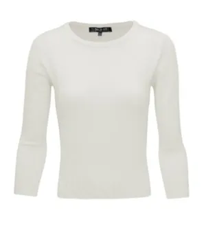 Retro Crew Neck Sweater - Ivory