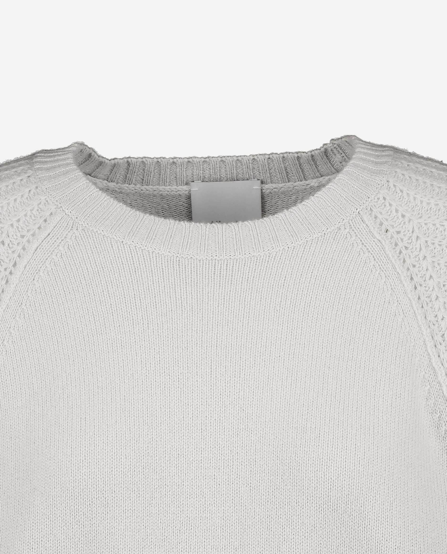 Rundhals Pullover aus Cashmere in Grau