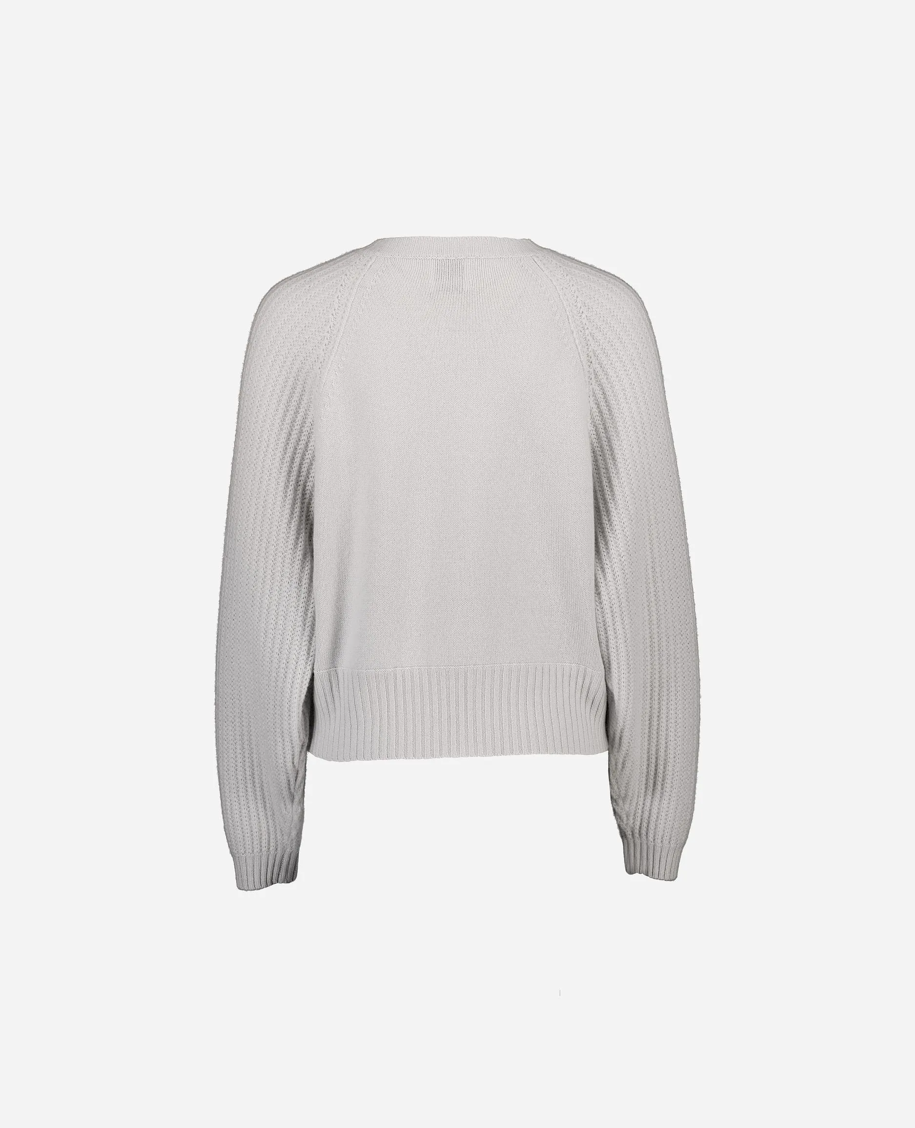 Rundhals Pullover aus Cashmere in Grau