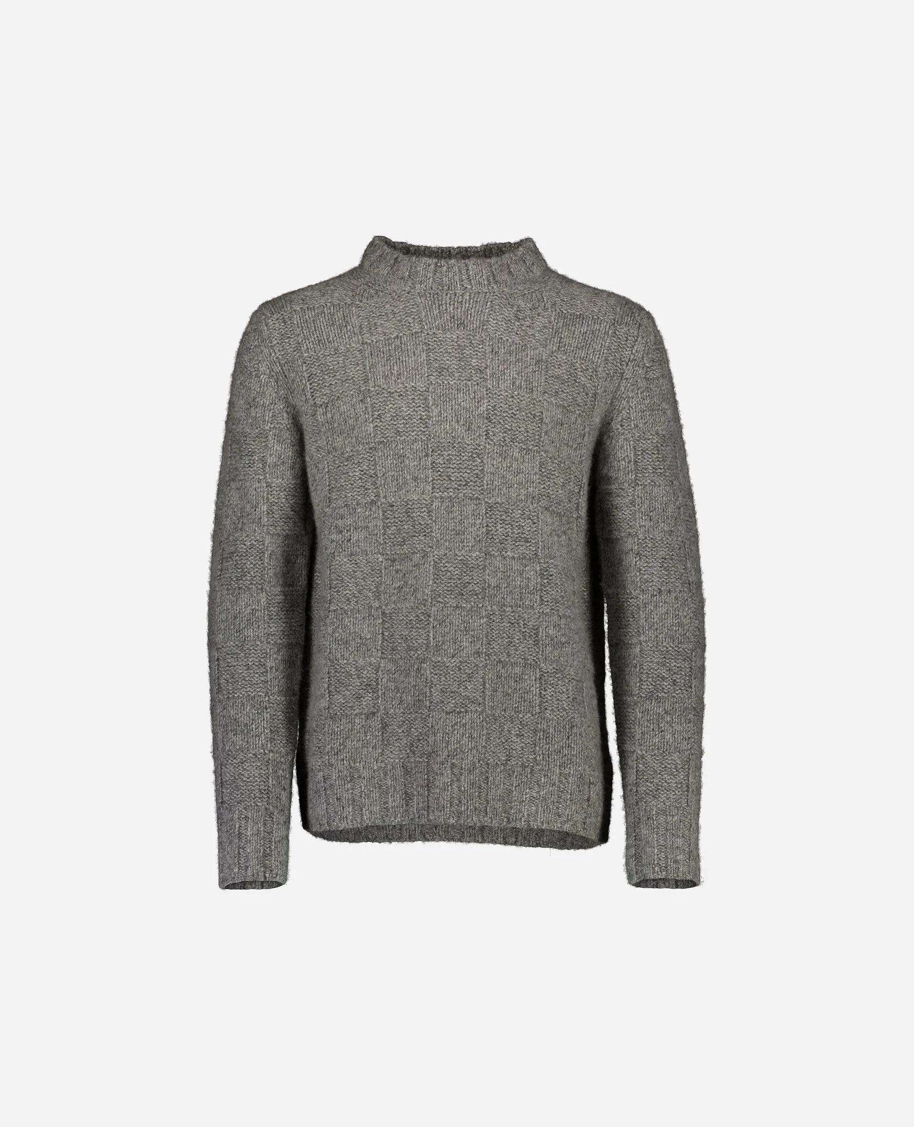 Rundhalsausschnitt Pullover aus Cashmere in Grau