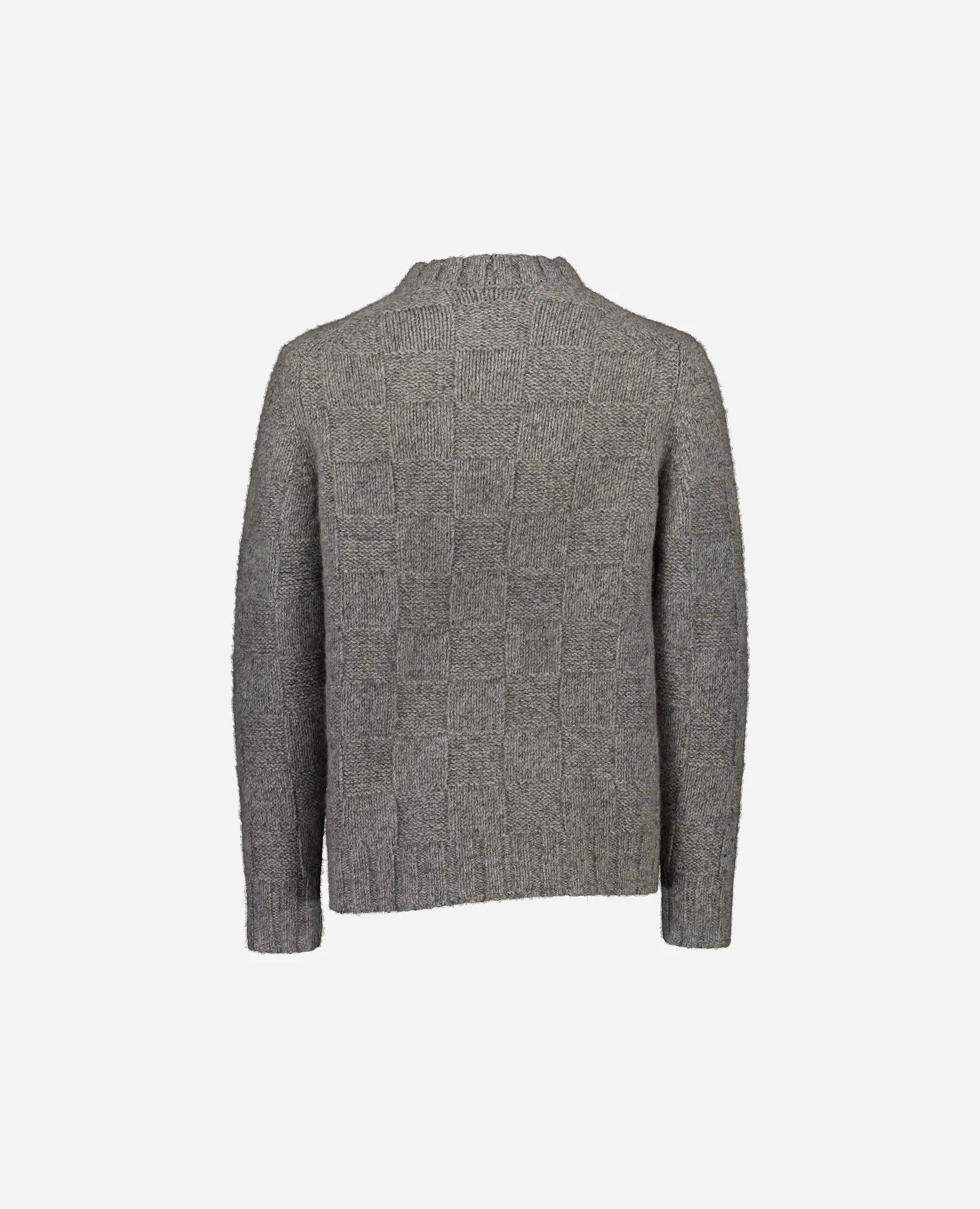 Rundhalsausschnitt Pullover aus Cashmere in Grau