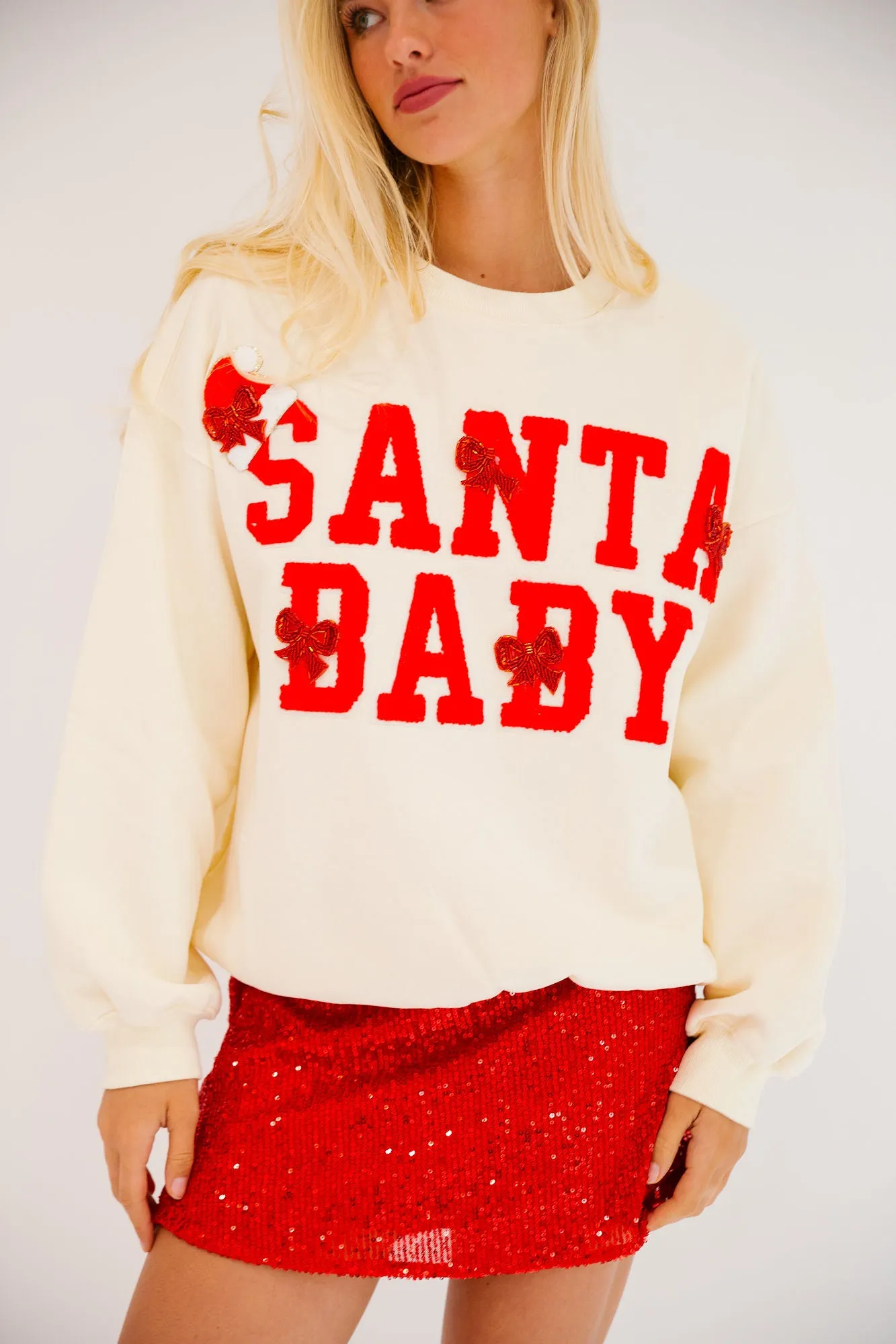 SANTA BABY CREAM PULLOVER