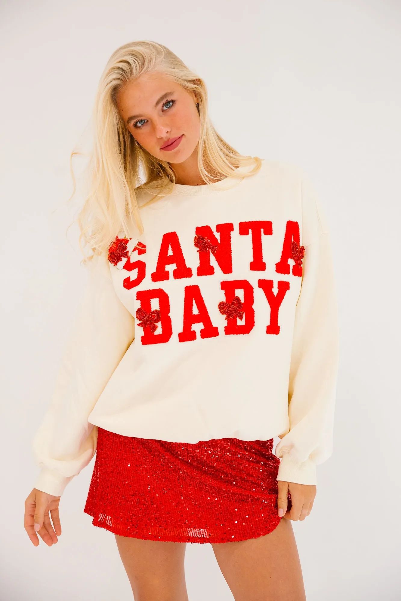 SANTA BABY CREAM PULLOVER