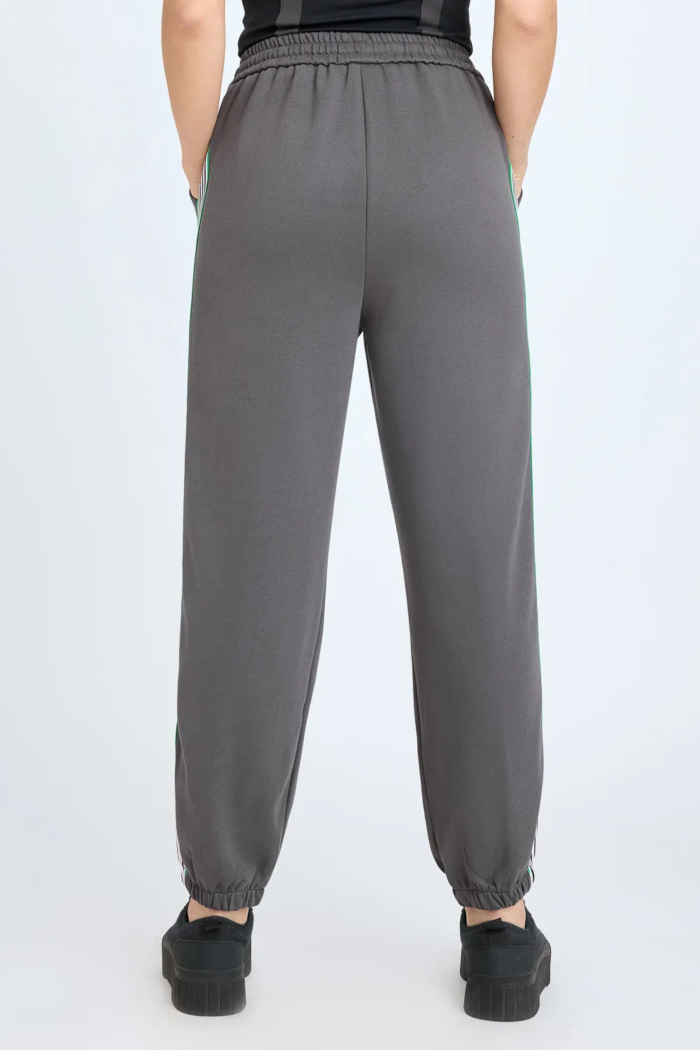 Side-Striped Grey Joggers