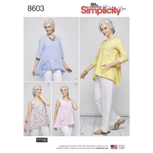 Simplicity Pattern 8603 Women’s Pullover Tops by Elaine Heigl