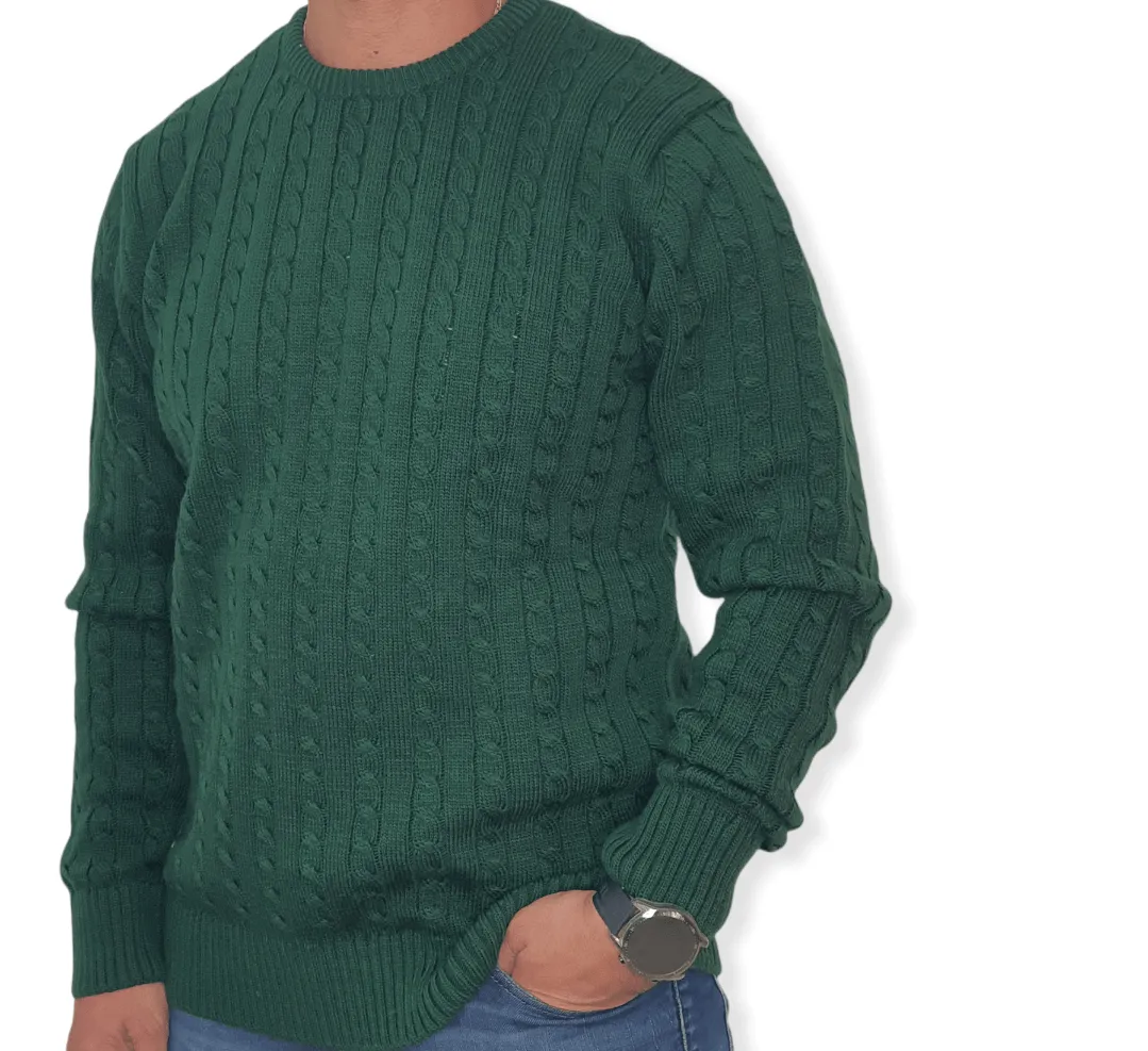 [Slim Fit] Men Pullover - Green