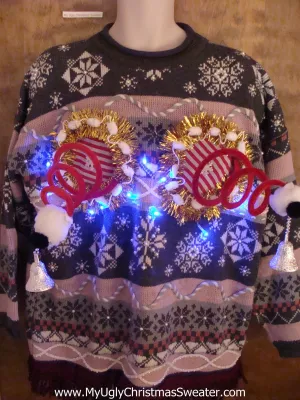 Snowflake Mess Naughty Ugly Christmas Sweater