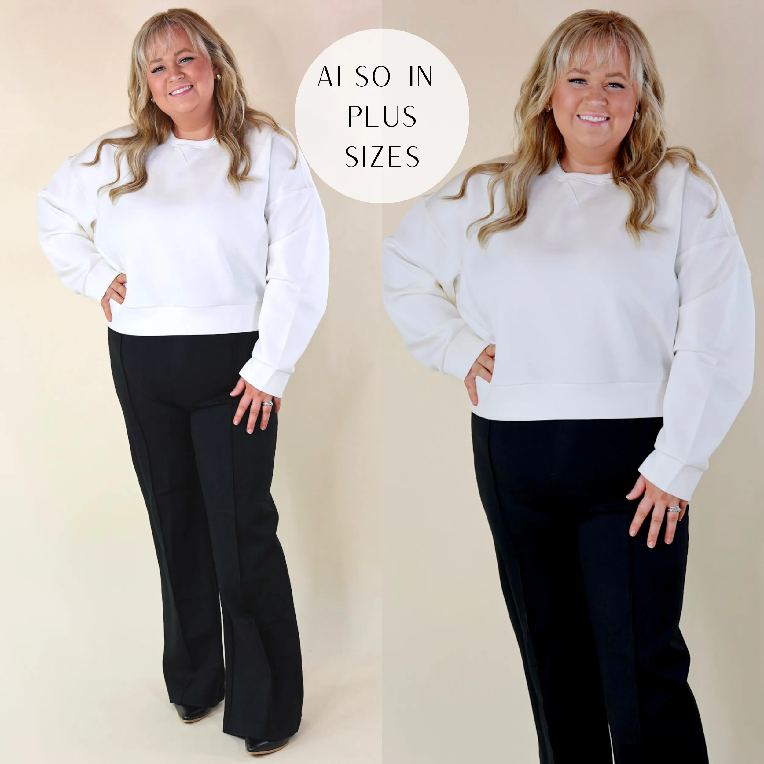 SPANX | AirEssentials Crew Neck Pullover in Powder White