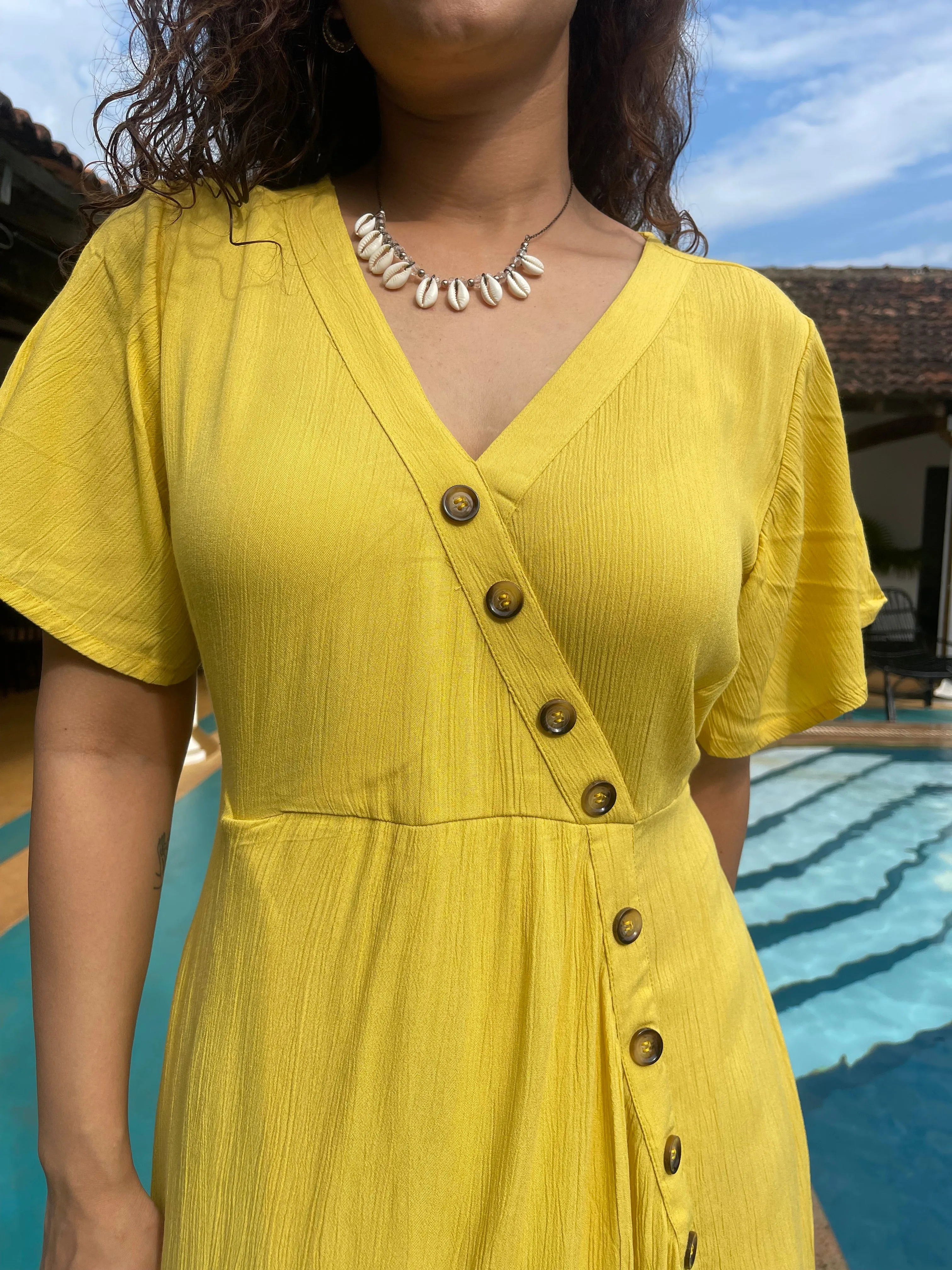 Sunshine Yellow Dress For Women