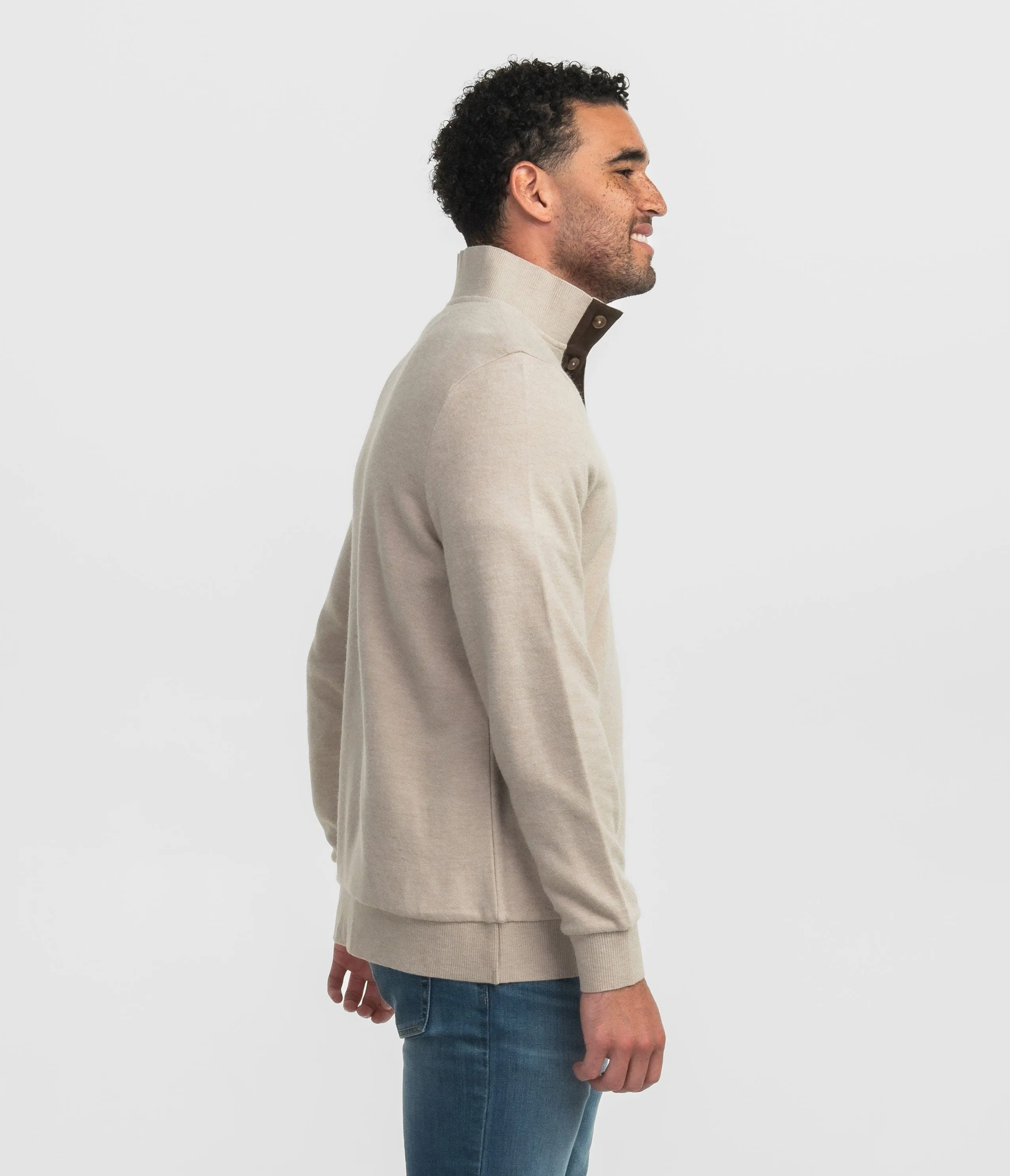 Sweater Fleece Elevated Pullover - Sesame