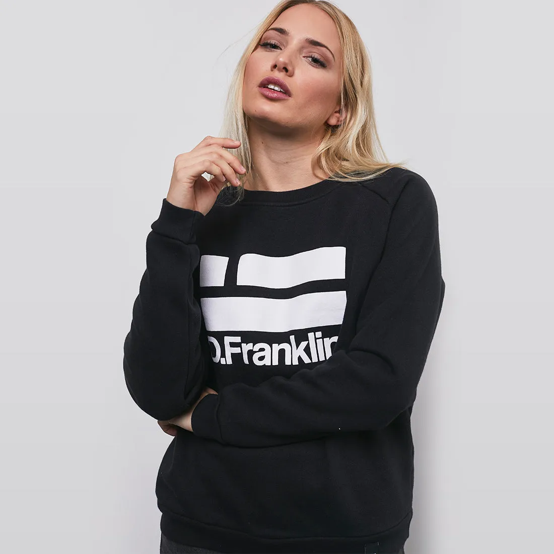 Sweatshirt Logo White / Black