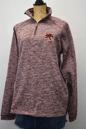 Texas State Bobcat Maroon Heather Pullover