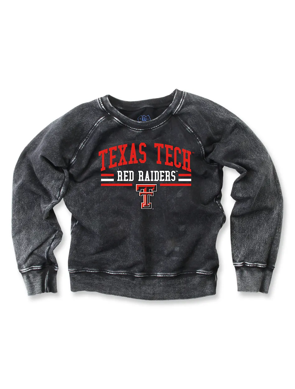 Texas Tech Double T "Bar Tee" Raglan Fleece YOUTH Pullover