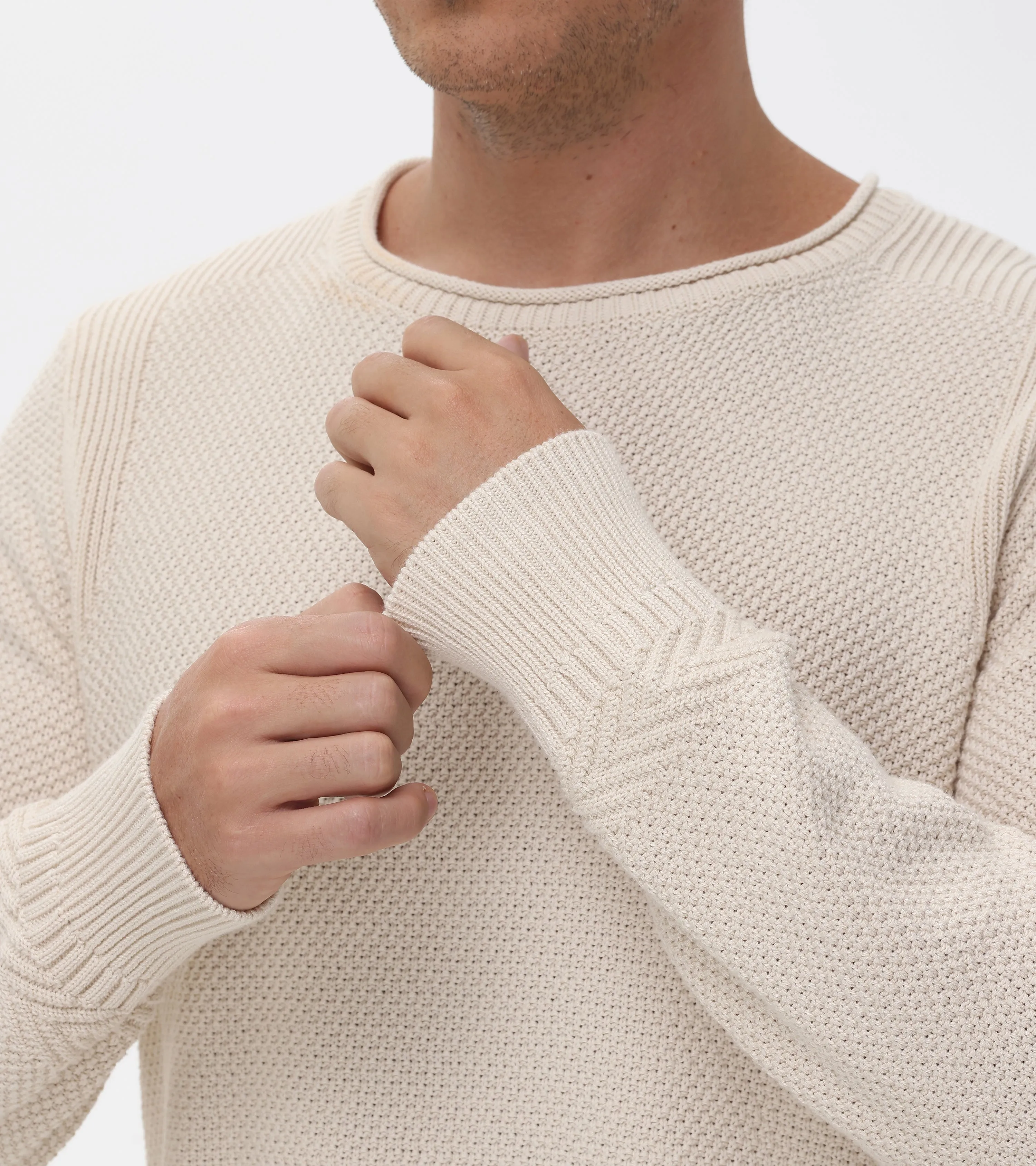 Textured Crewneck Pullover