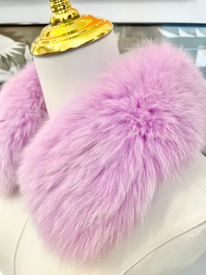 The most divine lavender dyed fox fur.... so lovely!