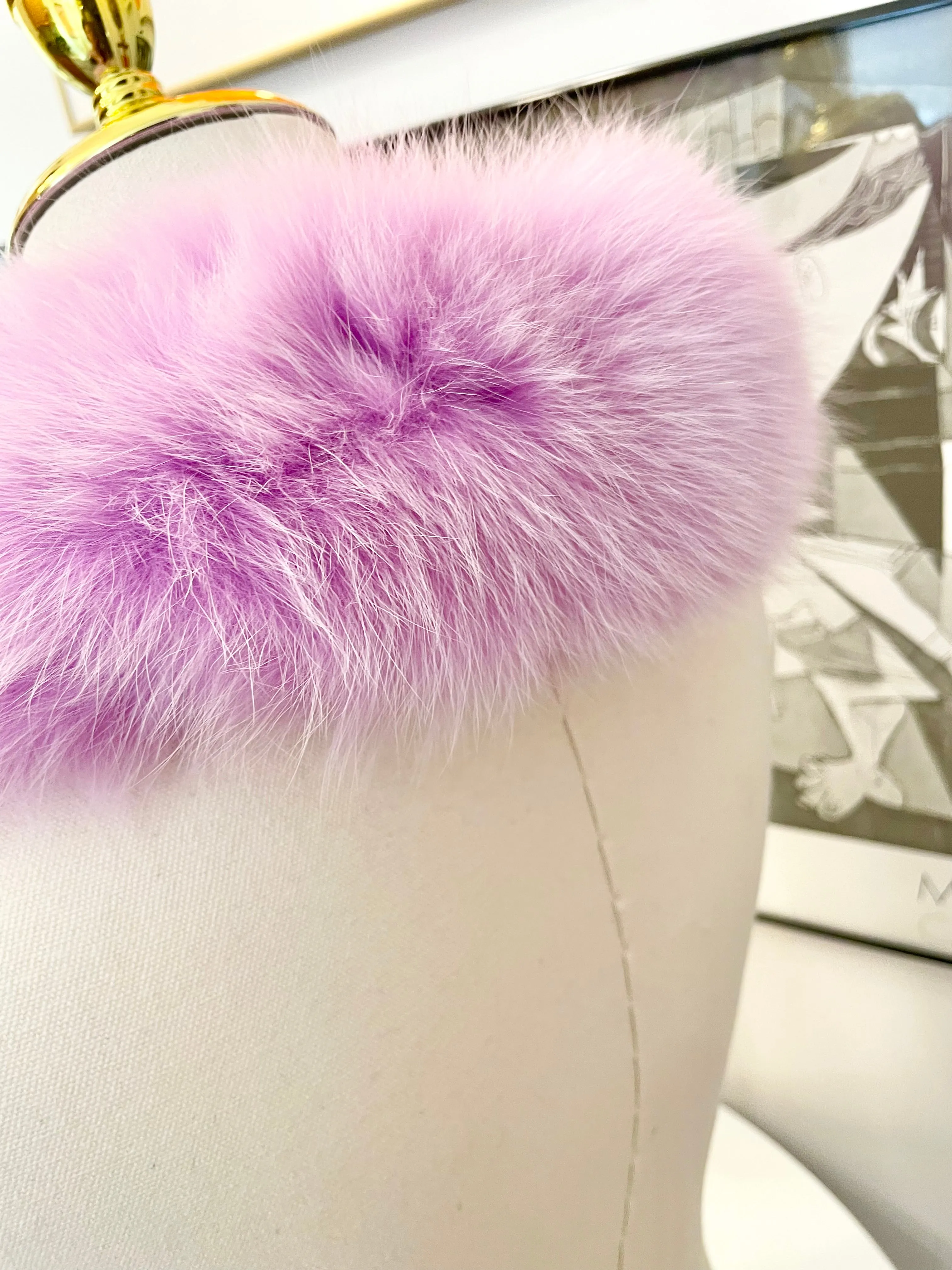 The most divine lavender dyed fox fur.... so lovely!