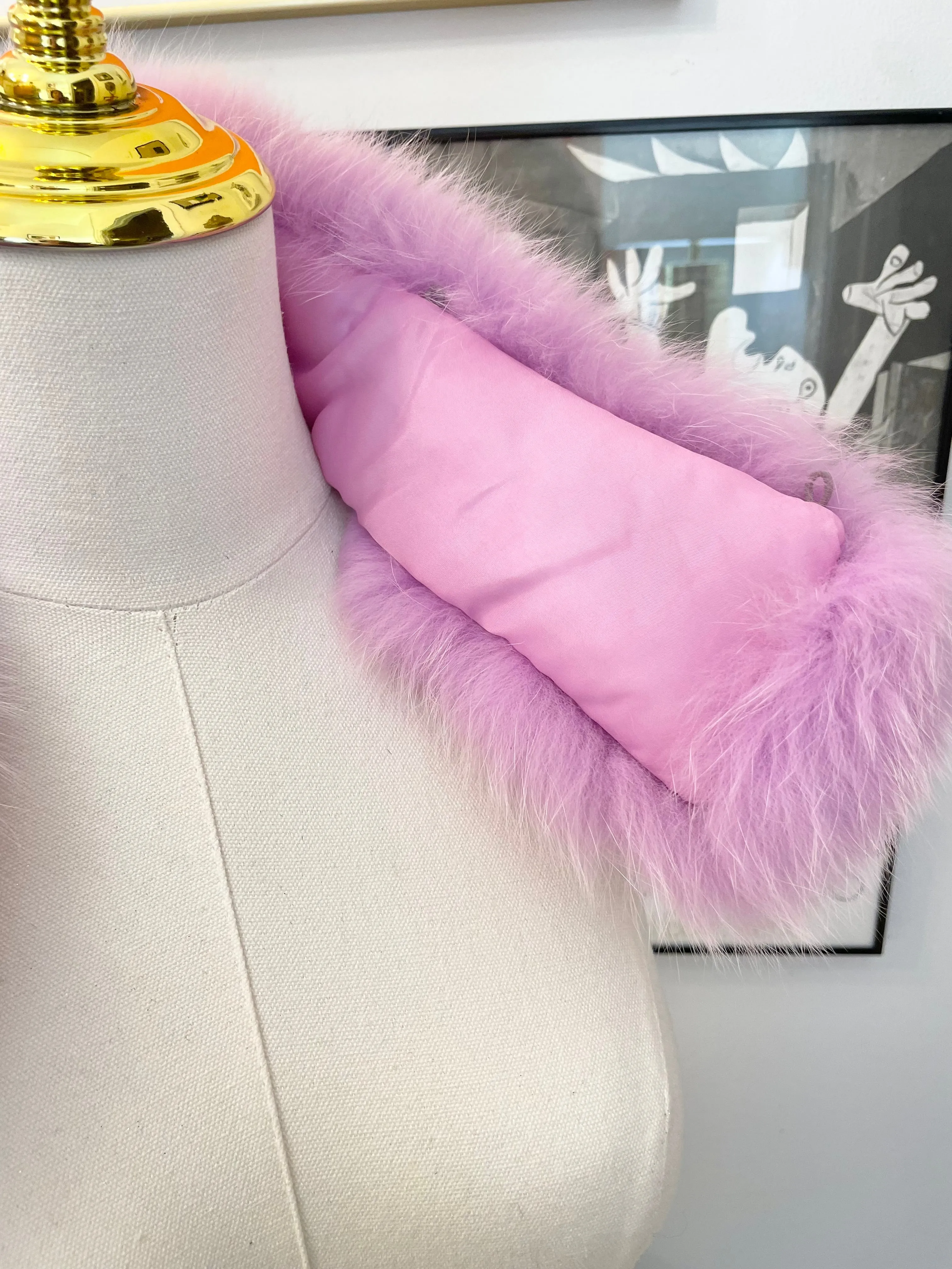 The most divine lavender dyed fox fur.... so lovely!