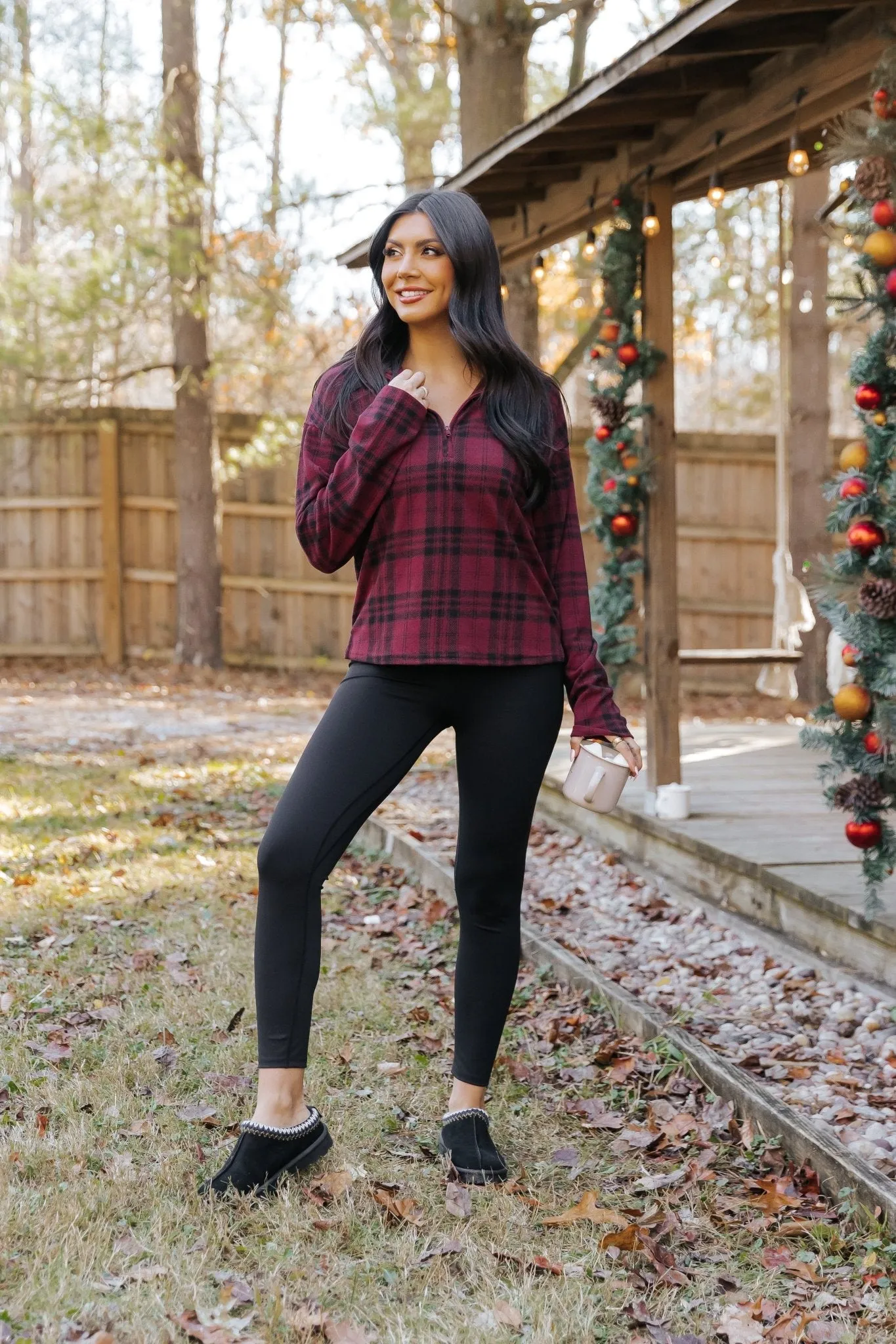 Thread and Supply Amani Plaid Zip Pullover