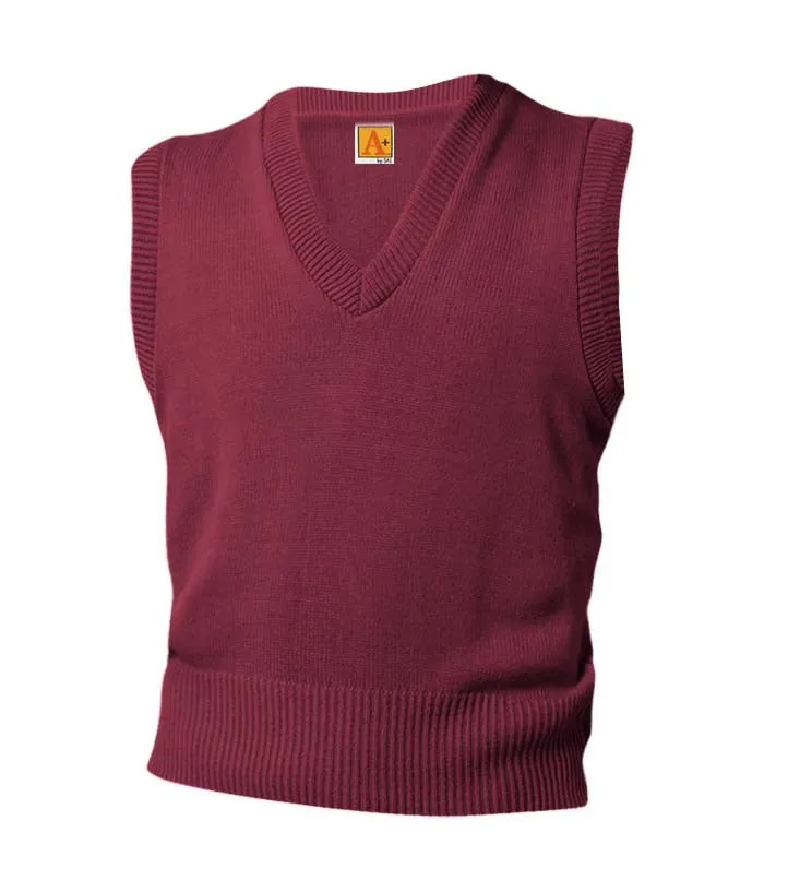 V-Neck Sleeveless Pullover - CSEE - Maroon