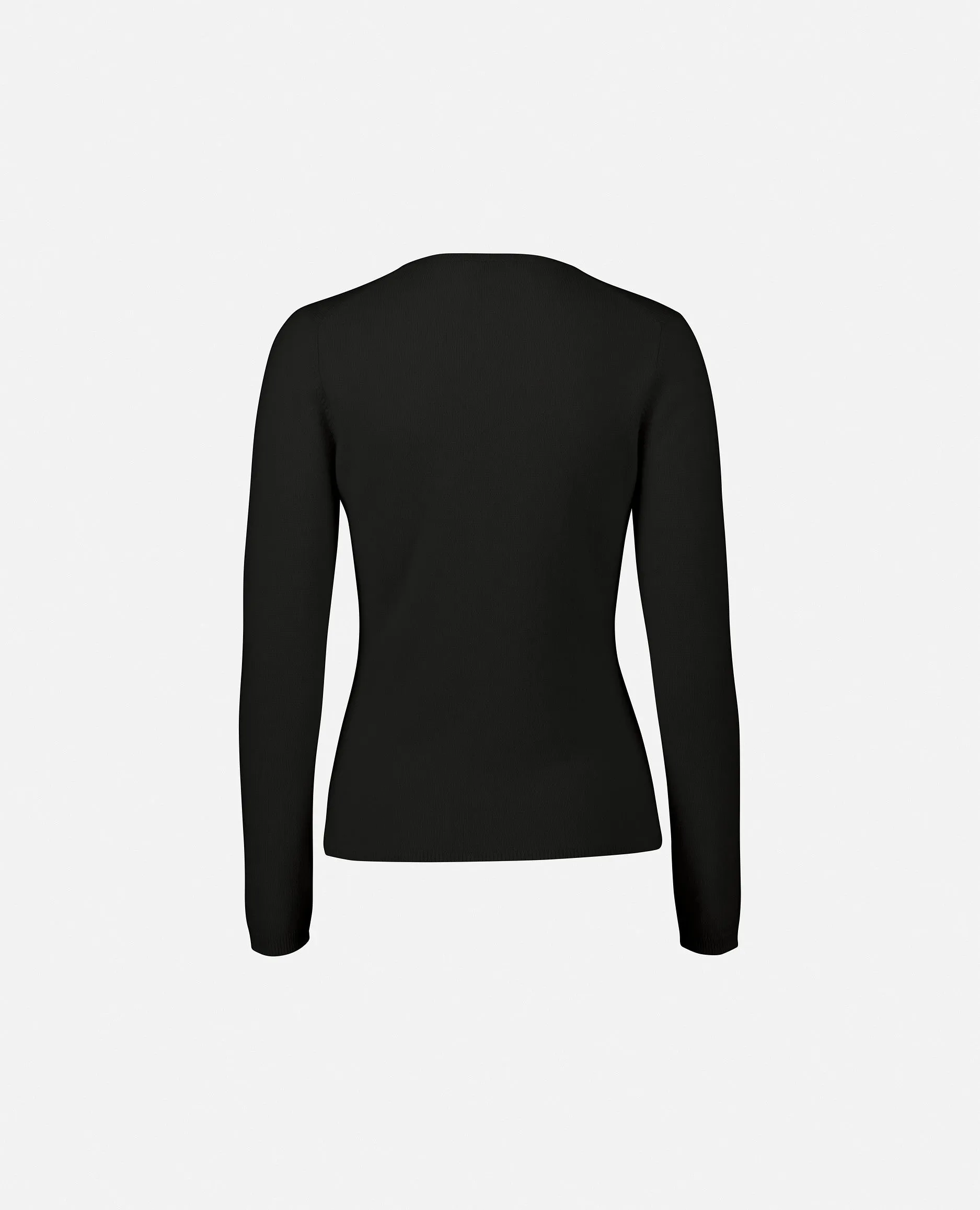 V-Pullover aus Cashmere in Schwarz