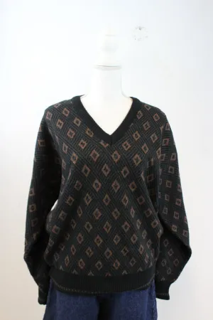 Vintage Black Brown Pullover (M)