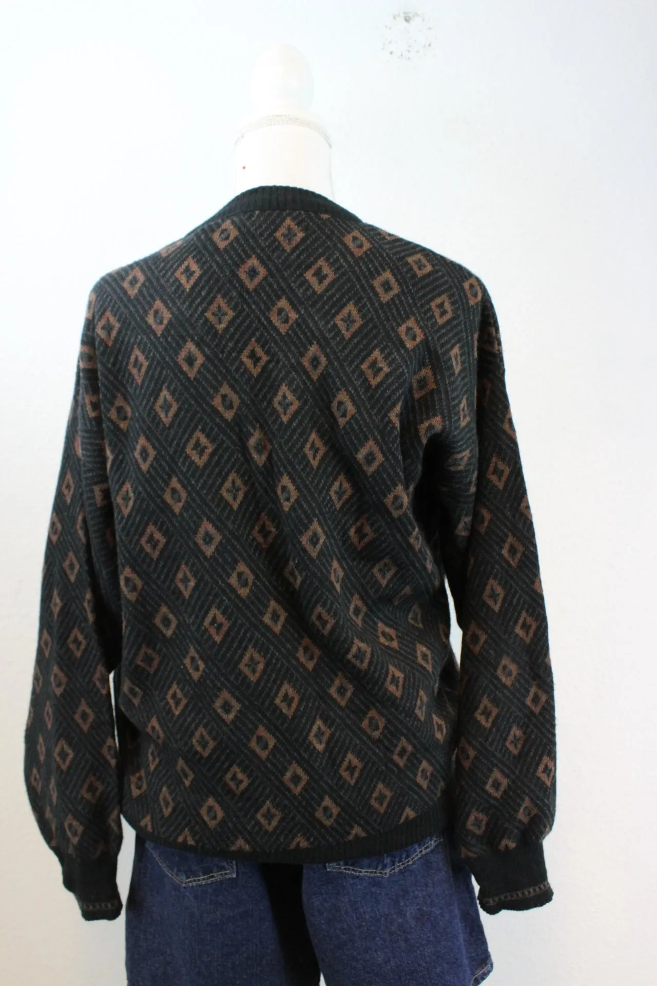 Vintage Black Brown Pullover (M)