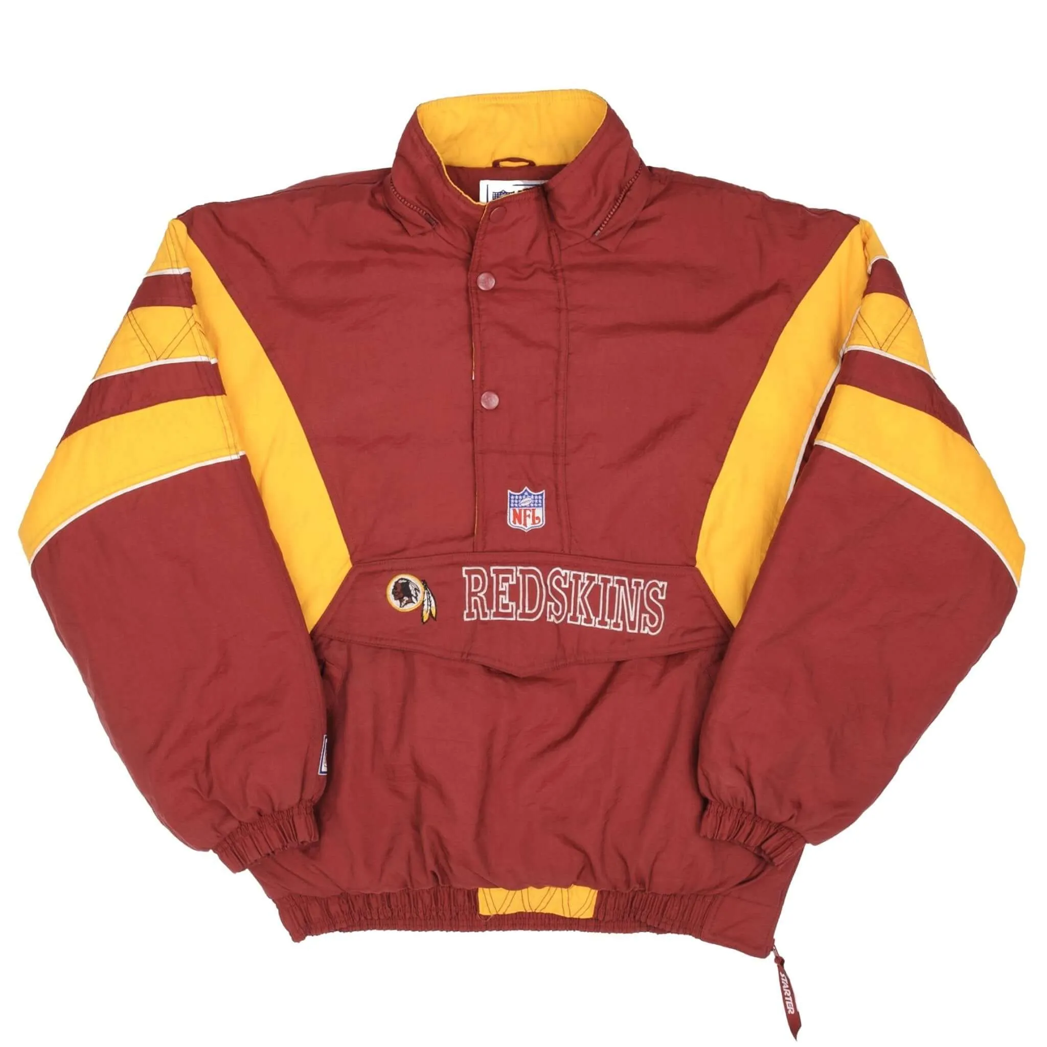 VINTAGE NFL WASHINGTON REDSKINS STARTER PROLINE PULLOVER JACKET 1990S SIZE XL