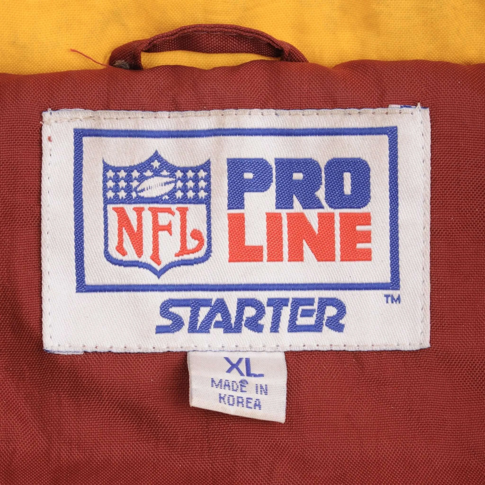 VINTAGE NFL WASHINGTON REDSKINS STARTER PROLINE PULLOVER JACKET 1990S SIZE XL