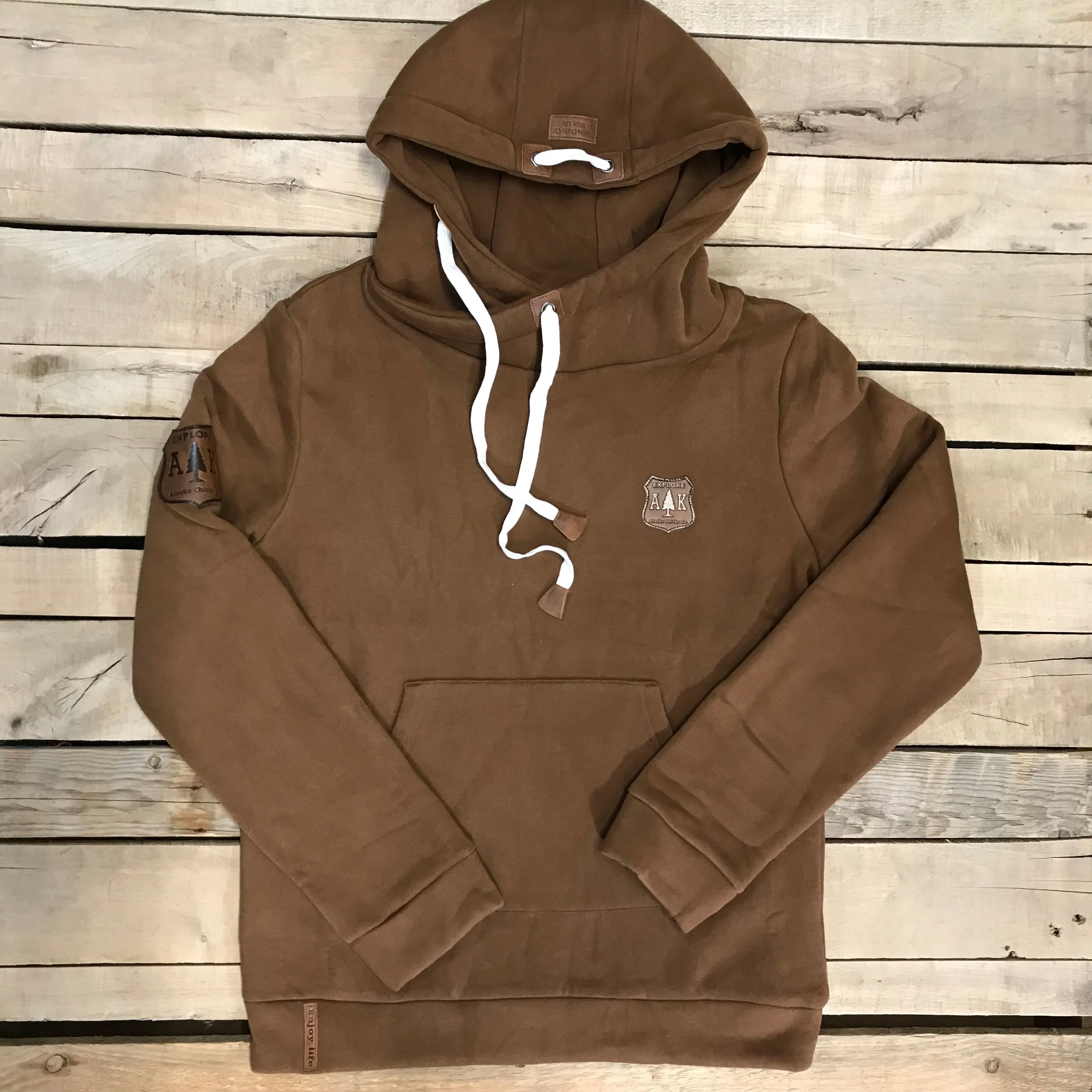 Wholesale Overstock: Leather Patch Hoodie