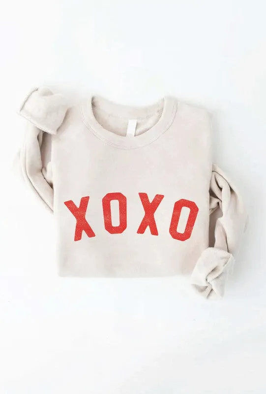 XOXO Graphic Sweatshirt Unisex Fleece Pullover Relaxed Fit