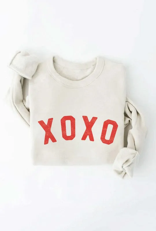 XOXO Graphic Sweatshirt Unisex Fleece Pullover Relaxed Fit