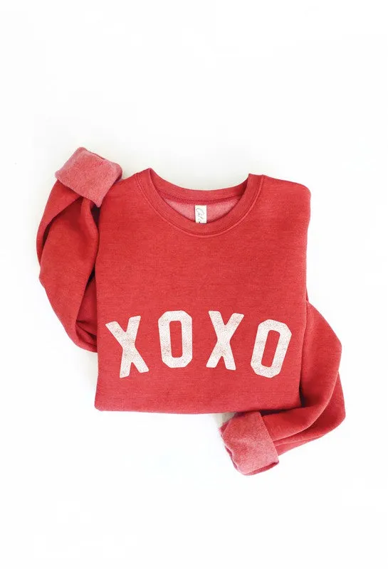 XOXO Graphic Sweatshirt Unisex Fleece Pullover Relaxed Fit